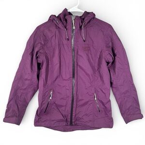 Mountain Hardwear Dry Q. Hooded Zipper Rain Jacket Purple Women's S Small